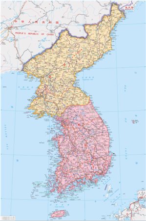 韓國地圖高清中文版圖1