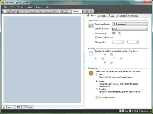 div css切圖工具(Cyotek Spriter) 1.0.7.2 英文綠色版圖1