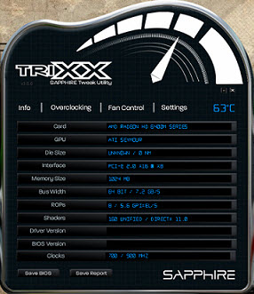 Sapphire顯卡TRIXX超頻工具 4.6.0 官方版圖1