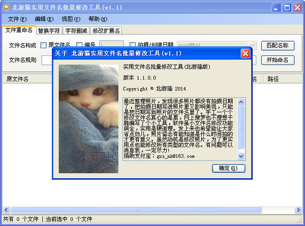 實(shí)用文件名批量修改工具 v1.3 綠色版圖1