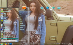 吉普美女電腦主題 win7版 