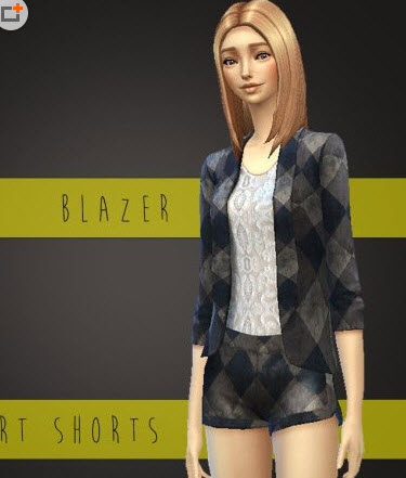 模擬人生4女性休閑西裝短褲MOD V1.0 免費版圖1