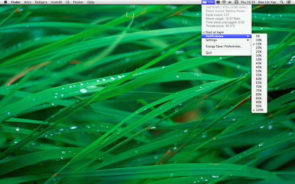 MAC筆記本電池保養(yǎng)監(jiān)控(Battery Time Remaining) V3.0 官方綠色版圖2
