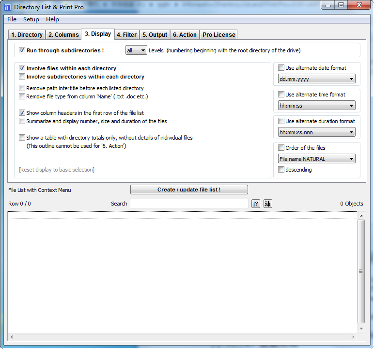 目錄列表打印工具