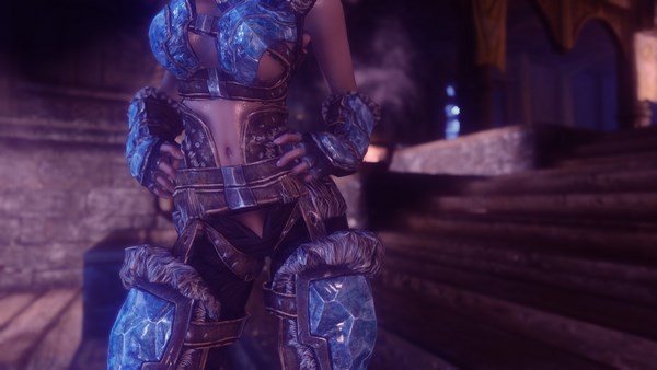 上古卷軸5天際魔冰盔甲MOD下載 綠色版圖4