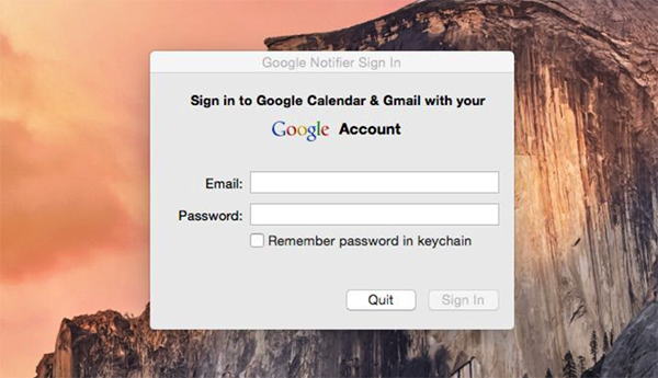 Google Notifier Mac版