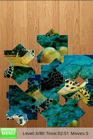海洋生物拼圖游戲