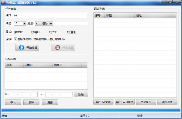 網(wǎng)站端口掃描工具