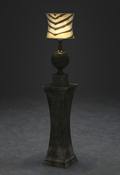 古典落地?zé)?D模型