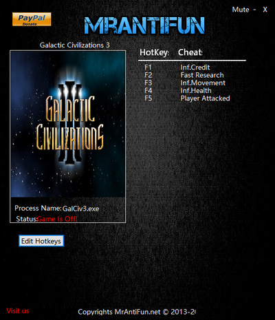 銀河文明3修改器免費(fèi)版