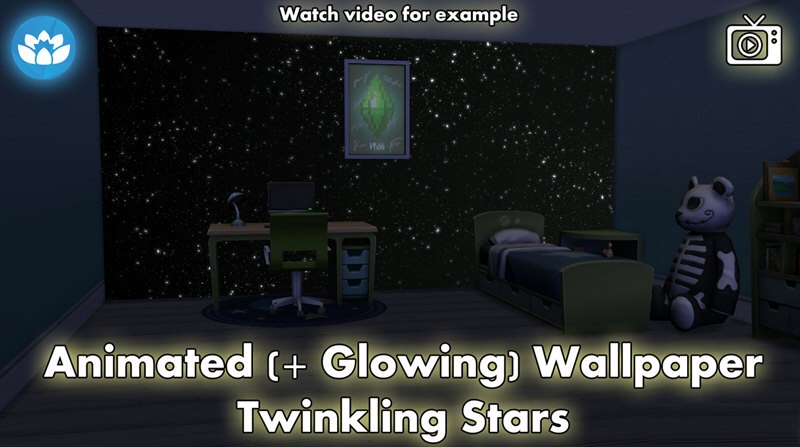 模擬人生4星星閃光動態(tài)壁紙mod