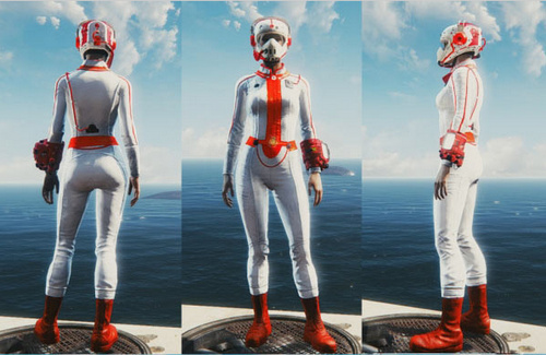 輻射4紅白科幻未來風(fēng)作戰(zhàn)服MOD