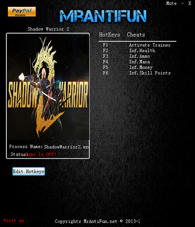 影子武士2修改器