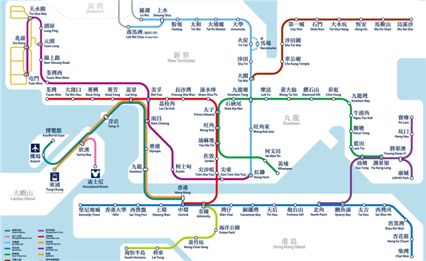 香港地鐵線路圖