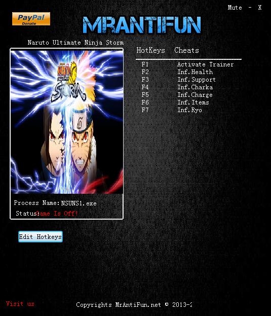 火影忍者究極忍者風暴六項修改器