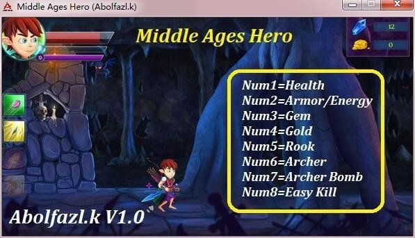 中世紀英雄八項修改器 免費版