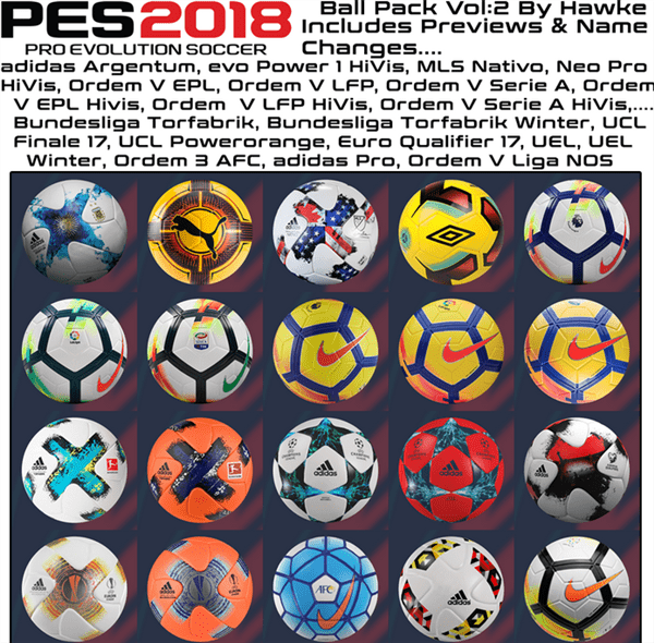 實(shí)況足球2018 Hawke足球包補(bǔ)丁
