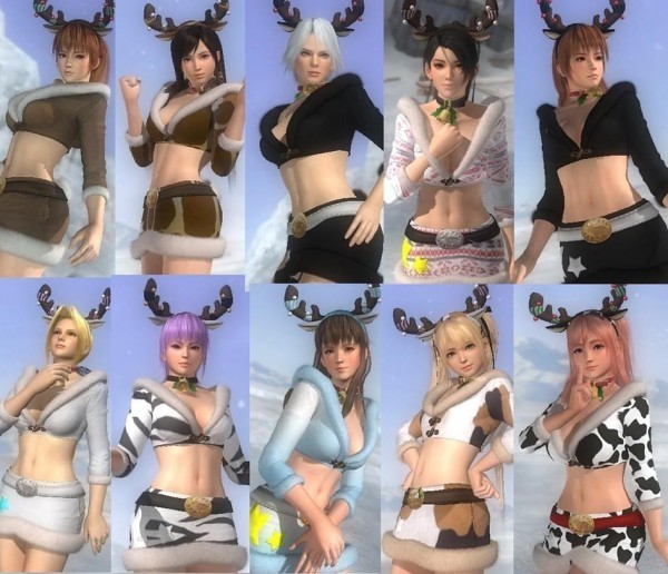 死或生5最后一戰(zhàn)性感可愛(ài)圣誕馴鹿裝整合包MOD