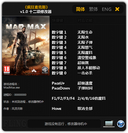 瘋狂的麥克斯十二項修改器 