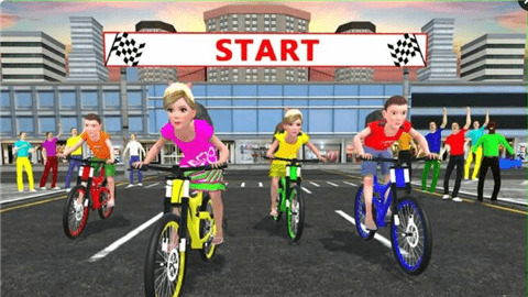 兒童學(xué)校自行車賽