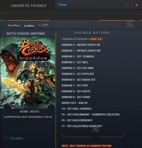 戰(zhàn)神夜襲十五項(xiàng)修改器下載 免費(fèi)版