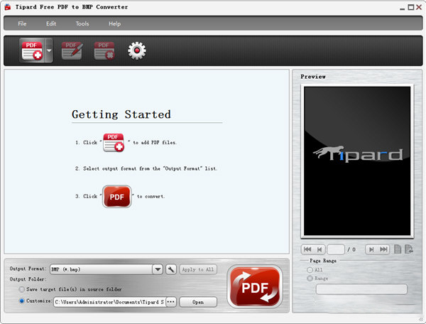 Tipard Free PDF to BMP Converter