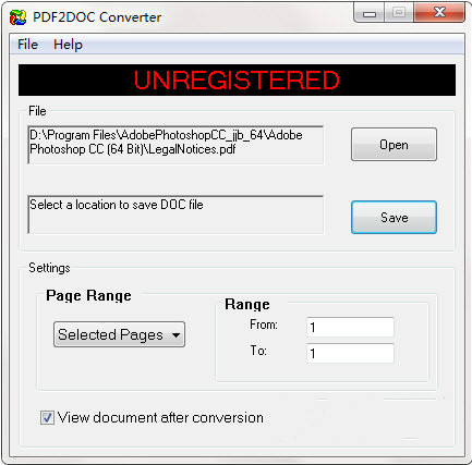 PDF2DOC Converter(PDF轉(zhuǎn)Word工具) V1.0 官方版圖1