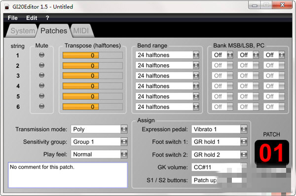 GI20Editor(midi編輯軟件) V1.5 英文免費(fèi)版圖1