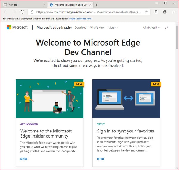 Microsoft Edge Dev下載