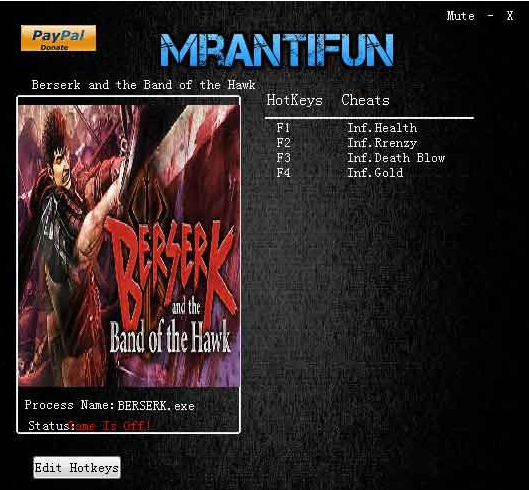 劍風傳奇無雙四項修改器