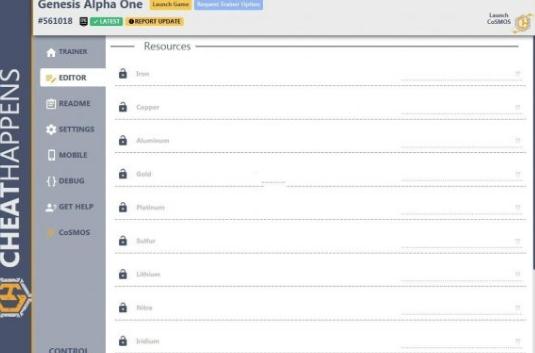 創(chuàng)世紀阿爾法一號八項修改器
