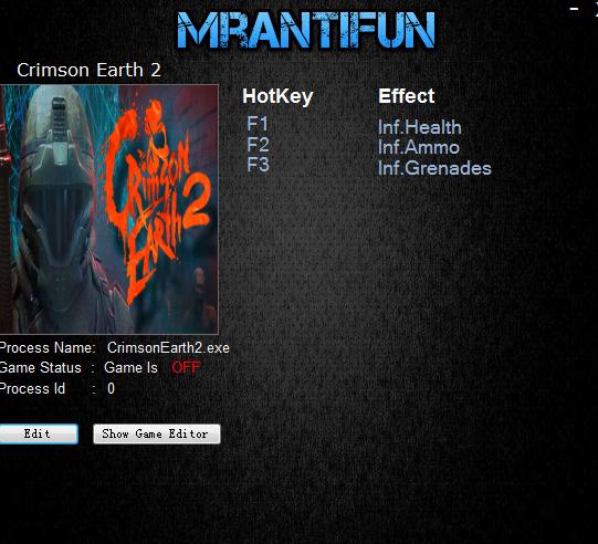 深紅色的大地2三項修改器