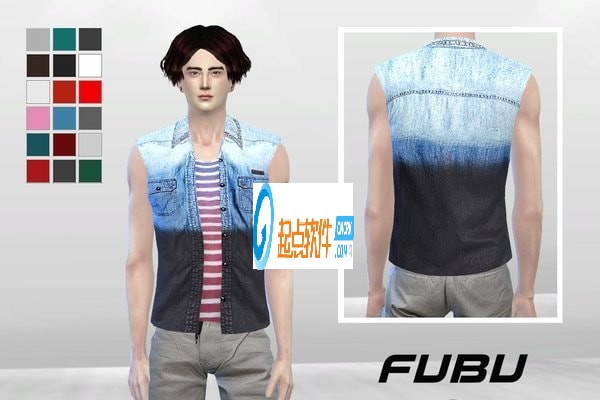 模擬人生4漸變色牛仔背心MOD下載