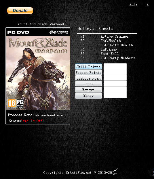 騎馬與砍殺戰(zhàn)團修改器通用版下載 最新免費版圖1