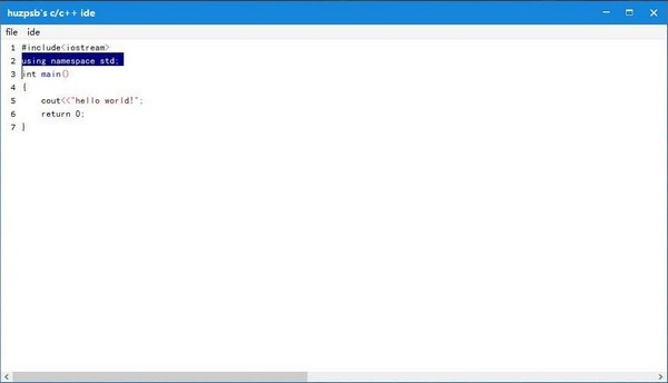 huzpsbs c/c++ ide最新版