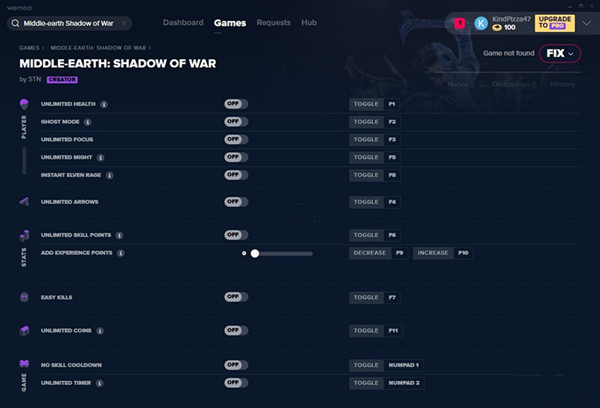 中土世界戰(zhàn)爭之影ce修改器