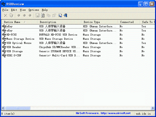 USBDeview x64 V2.12 英文綠色免費(fèi)版圖1