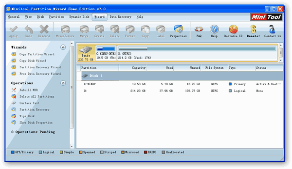 MiniTool Partition Wizard Home Edition v8.1.2 綠色版圖1