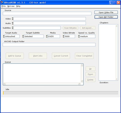 藍(lán)光文件轉(zhuǎn)換為AVCHD